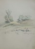 Сливница, рисунка, цветни моливи, 21.6/17.1 см., подписан, 1913, сн. Галерия "Виктория"